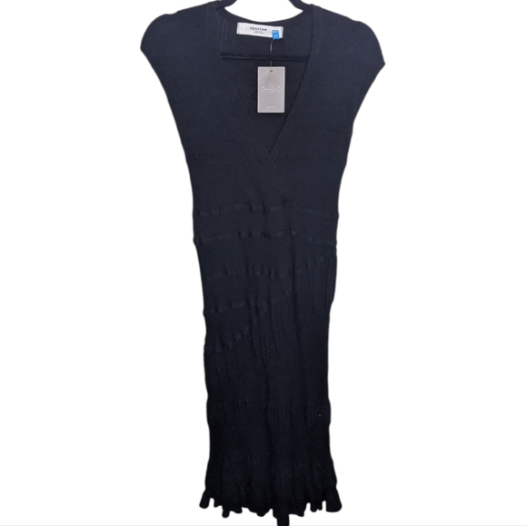 NWT Anthropologie Black Midi Sweater Dress – Size M 🖤 - Picture 2 of 11